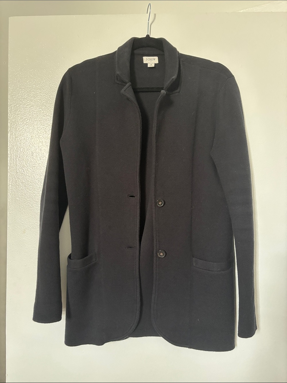 J. Crew black knit blazer size Small